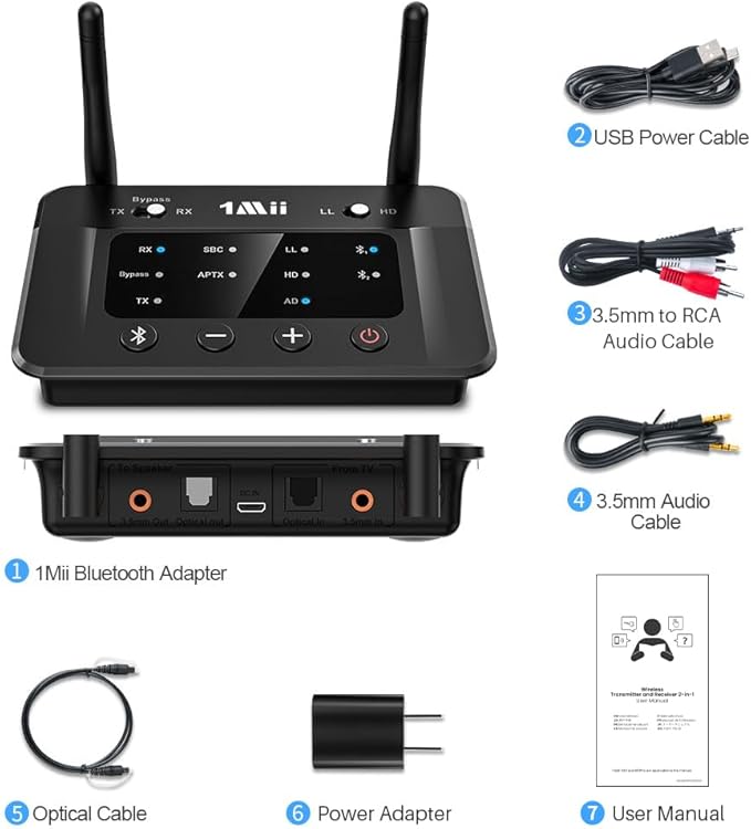 1Mii B03 Bluetooth 5.3 Transmitter Receiver - Image 7