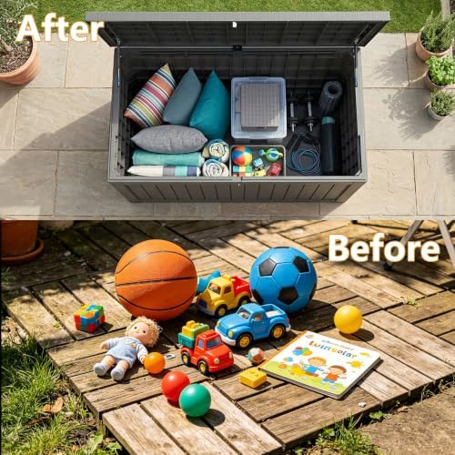 300 gallon outdoor storage box waterproof lockable resin, package contents