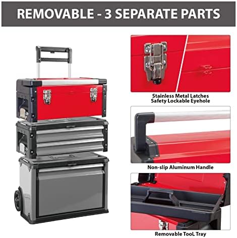 big red trjf-c305abd torin garage workshop organizer: portable, package contents