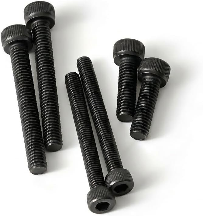 M4 x 14mm (50 Pack) Socket Head Cap Bolts with Hex Spanner, Black Oxide 304 Stainless Steel 18-8, Allen Socket Drive, Full Thread
