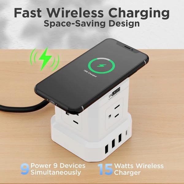 Uncaged Ergonomics Wireless Cube Charger & Power Strip - Image 4