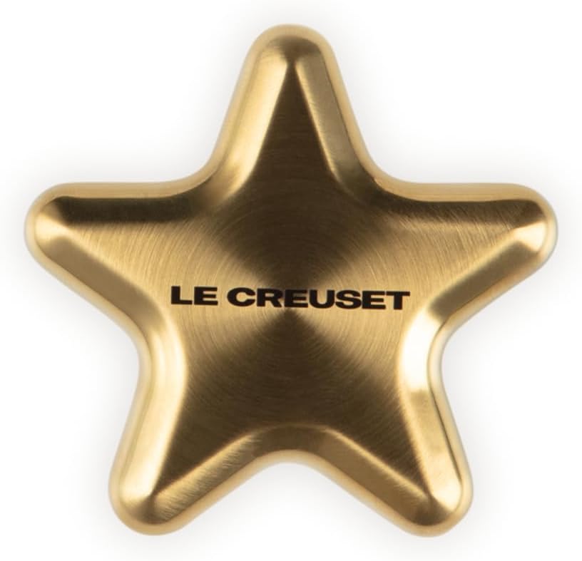 Le Creuset Large Stainless Steel Star Knob, Gold