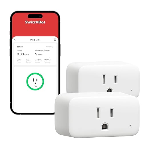 【2025 New】 SwitchBot Smart Plug Mini 15A, Energy Monitor, Smart Home WiFi & by SwitchBot