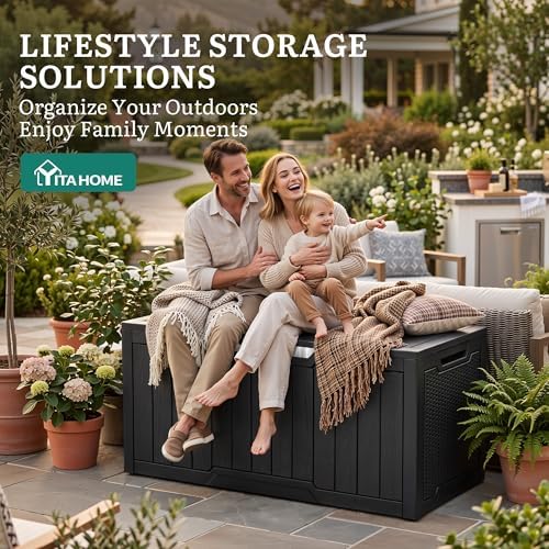yitahome 100 gallon large outdoor storage box, package contents