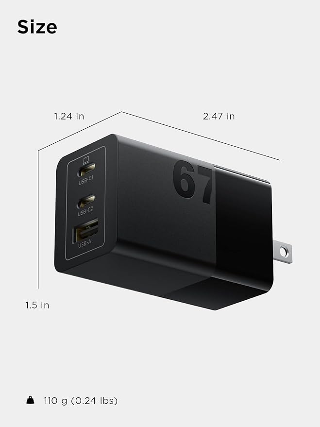 Lenovo 67W USB-C Charger, 3-Port Multi-Device Fast Charging, Advanced GaN - Image 7