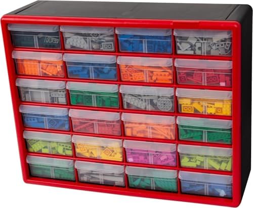 akro-mils 24-drawer plastic drawer storage cabinet for garage, view 10
