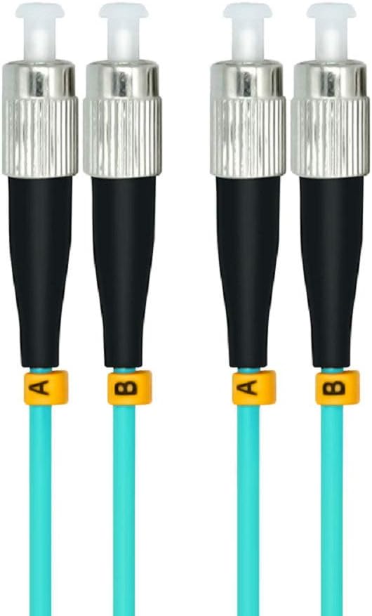 Jeirdus 1Meter 3ft Duplex 50/125 10G OM3 Multi-Mode Fiber Optic Cable Jumper - Image 2
