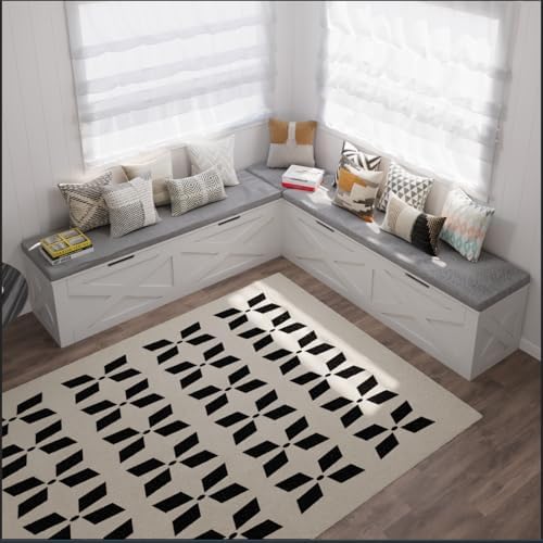 bobve l-shape storage bench with cushion, backless corner, main product view