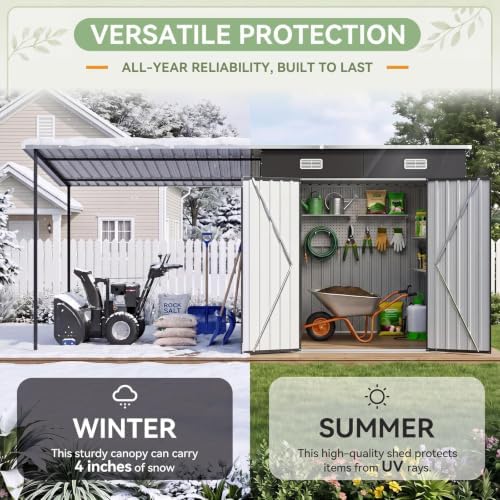 14x6ft outdoor lean to shed & hardtop gazebo, package contents