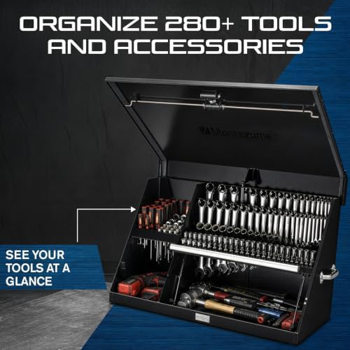 montezuma – xl450b – 36-inch portable triangle toolbox on a desk or shelf