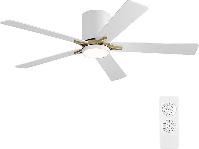 WINGBO 52" DC Flush Mount Ceiling Fan by HomePage
