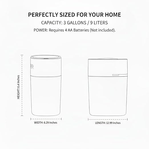 MUEE 3 Gallon Motion Senor Bathroom Trash Can - Image 7