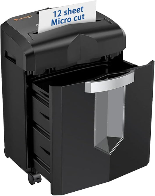 Bonsaii 12 Sheet Micro Cut Paper Shredder | 60-Minute Continuous Run Time | by bonsaii