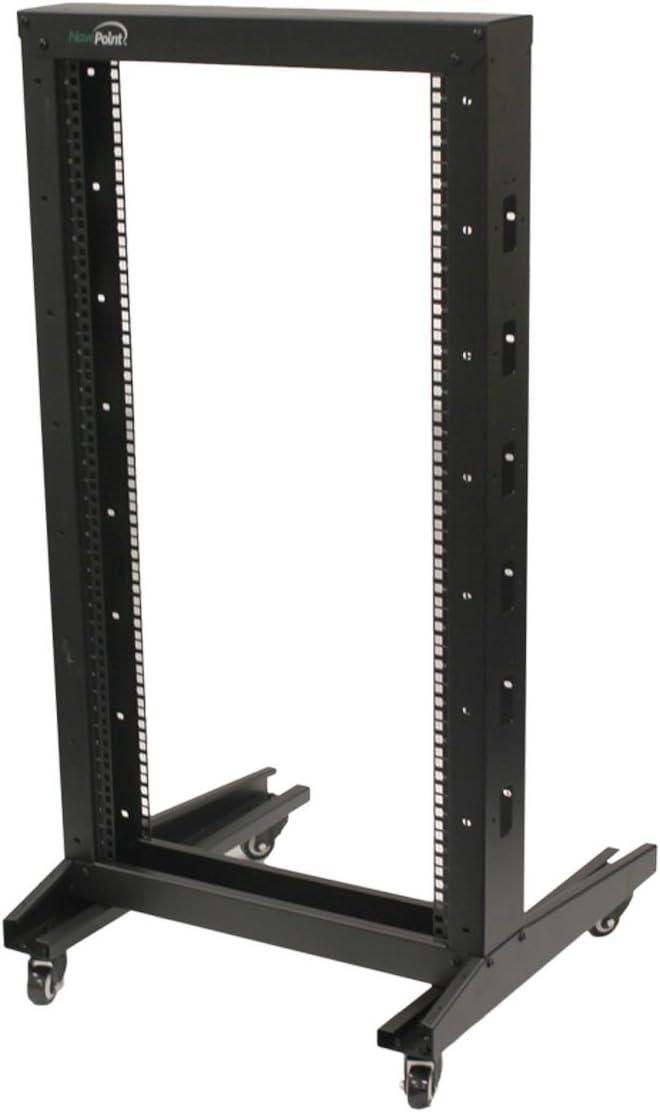 NavePoint 22U 2 Post Open Frame Server Rack - Image 2
