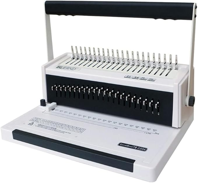 TruBind Manual Comb Binding Machine | Punch up to 20 Sheets | Bind up to 425 by TruBind