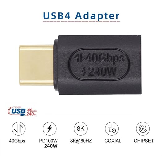 chenyang USB C Connector USB4 Type C 240W Power 40Gbps Data 8K Video Extension - Image 2
