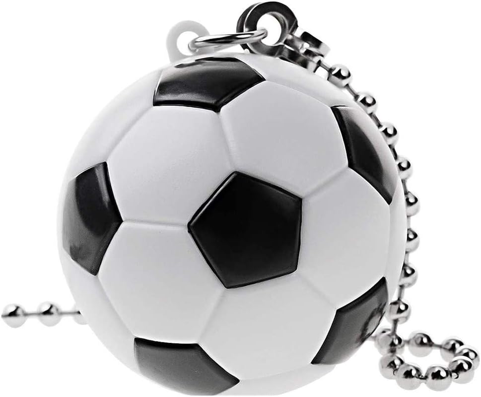 Ceiling Fan Pull Chain Soccer Ornaments Extension Light Pull Chain Set,Sport Theme Fan String Charm Decorative Extension,Fan Light Chains Ornaments,Soccer Pendant for Ceiling Fans Lights Lamp 2Pack