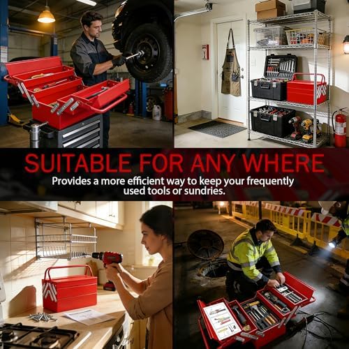 yatointo metal cantilever tool box 18 inch, 3, package contents