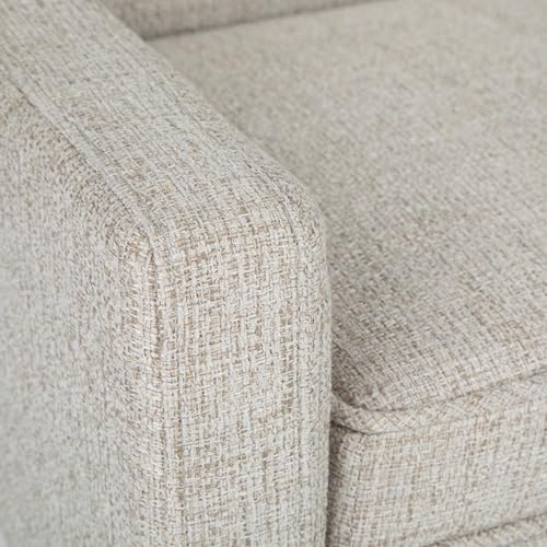 simplihome parris 50" wide upholstered bench in platinum, side view