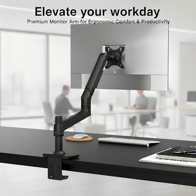 Ergounion Single Monitor Arm Desk Mount, Holds Screens up to 40 Inches and 25 - Image 7