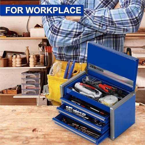 p.i.t. mini tool box,3 drawers small metal toolbox showing dimensions