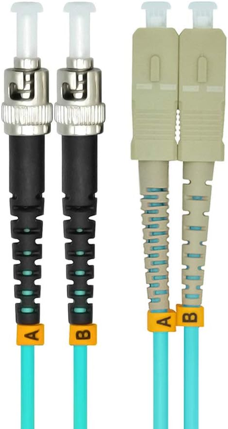 Jeirdus 1Meter 3ft SC to ST Duplex 50/125 10G OM3 Multi-Mode Fiber Optic Cable - Image 2