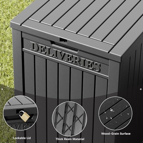 nunu lab package delivery box for outside, 51 showing dimensions