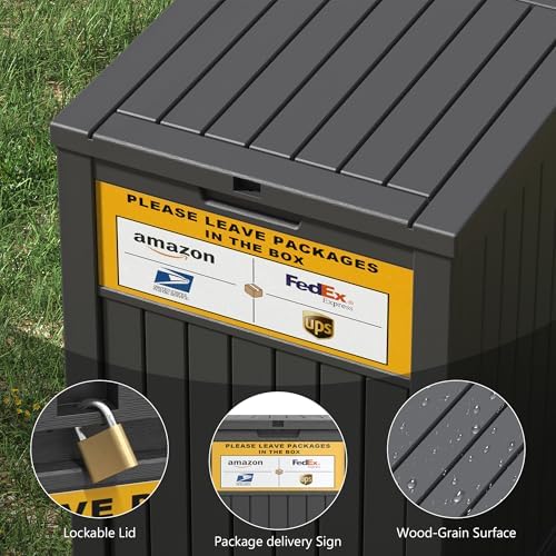 lhbgo package delivery box for outside, with delivery on a desk or shelf