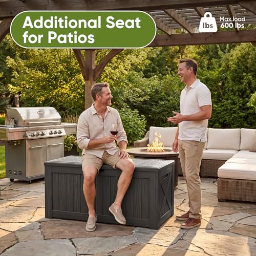 flamaker internal 120 gallon deck box waterproof, large, package contents