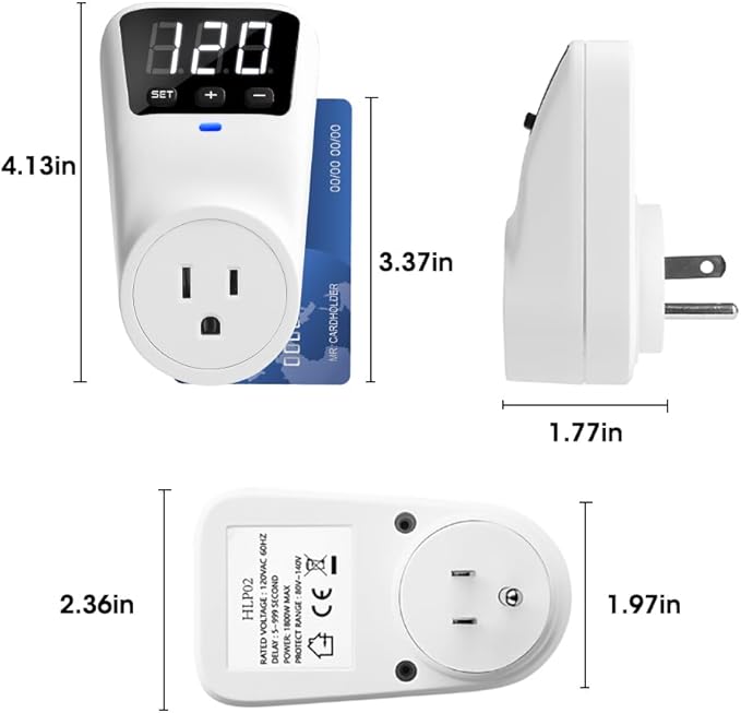 Smart Surge Protector Voltage Stabilizer Fireproof UL94V-1 Wall Mount Surge - Image 8