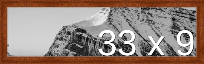 Frame It Easy 33 x 9 Russet Wood Frame by FrameItEasy