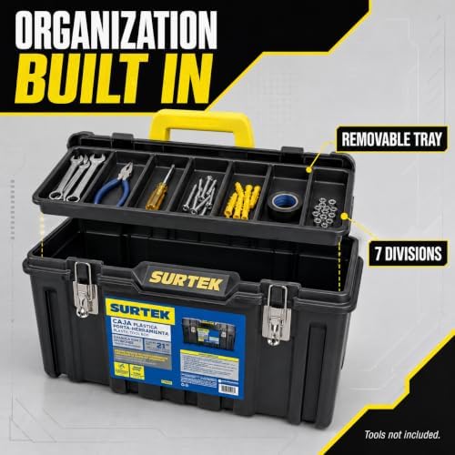 surtek tool box - 21" x 11" x, close-up detail
