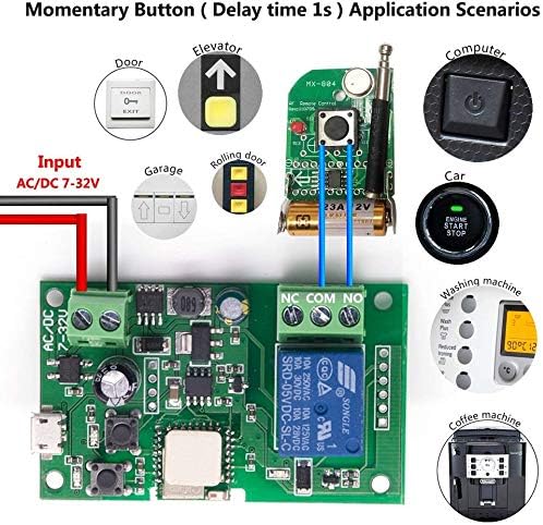 Newgoal wireless jog relay momentary/self-locking switch module DIY smart home - Image 4