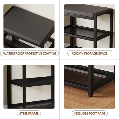 zhooge small shoe bench shoe rack storage bench, package contents
