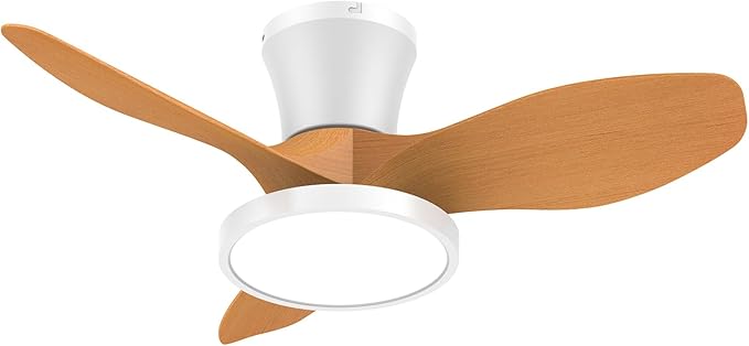 ocioc Quiet Ceiling Fan with LED Light DC motor 32 inch Large Air Volume Remote by ocioc