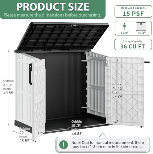 lhbcraft outdoor storage cabinet 36 cu ft with on a desk or shelf