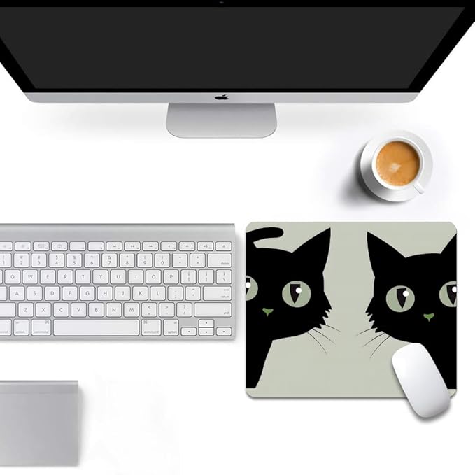Cat Square Mouse pad, Waterproof, Anti Slip Rubber Base, Computer Mouse pad - Image 6