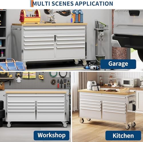 9-drawer, mobile tool chest with military-grade locking system, package contents