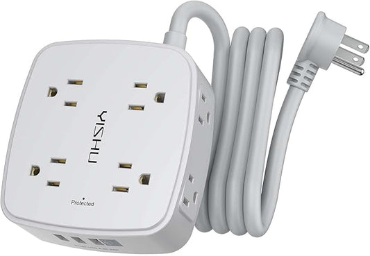 6 Ft Surge Protector Power Strip by YISHU
