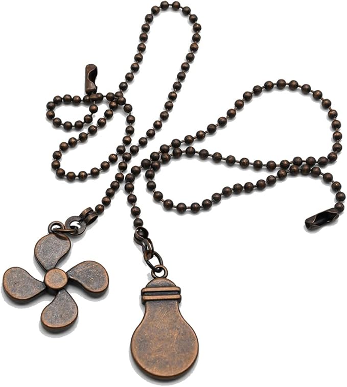 Ceiling Fan Pull Chain Set, 4 Pieces Bulb and Fan Pattern Pull Chain Extension - Image 4