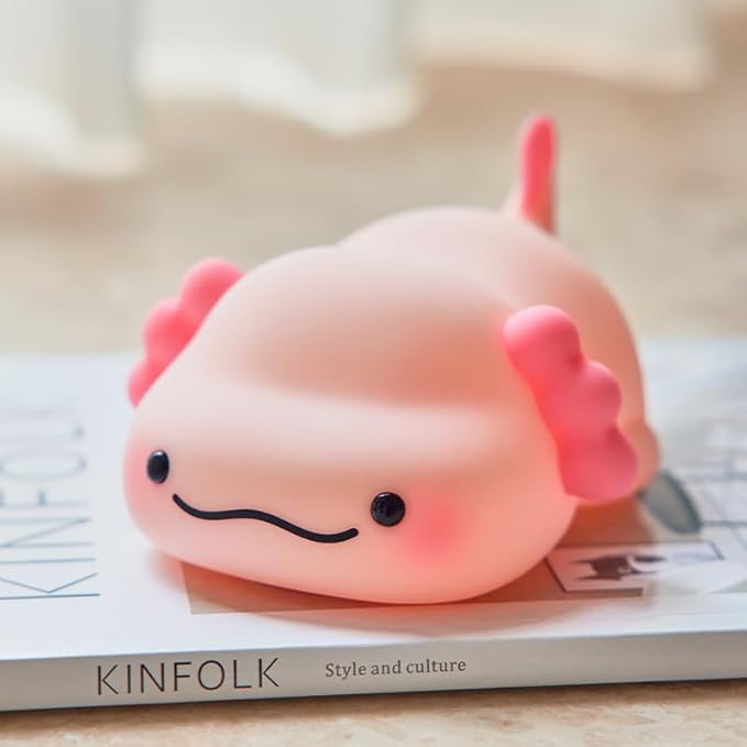 ATSUI Axolotl Night Light, LED Squishy Novelty Animal Lamp, Food Grade Silicone by ATSUINIGHTLIGHT