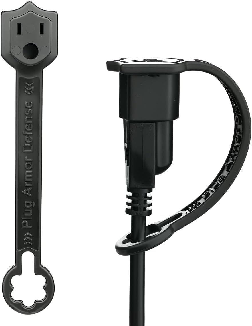 Mellbree Outdoor Plug Cover, 2&3 Prong Waterproof Extension Cord Protector | 120V Outlets - Weather Proof Exterior End Cap for Outside Electrical Plugs, Black
