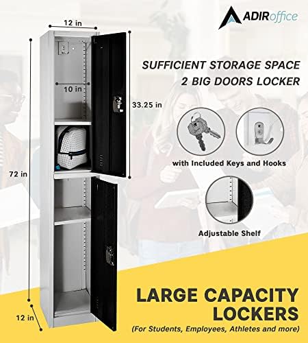 adiroffice large school locker with 2 doors 2, close-up detail