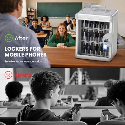 glosen 36 slots cell phone locker with key, view 9
