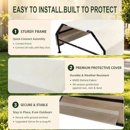 robot mower garage, rainproof uv-proof shelter for all, package contents