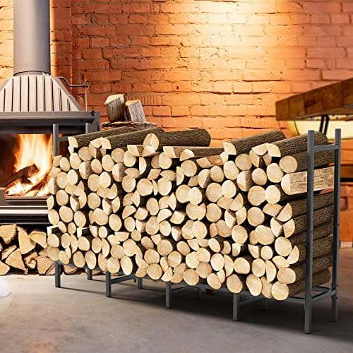 5.3ft firewood rack holder for fireplace, adjustable log on a desk or shelf