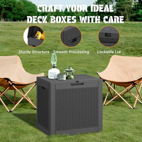 nunu lab 30 gallon outdoor storage box waterproof showing dimensions