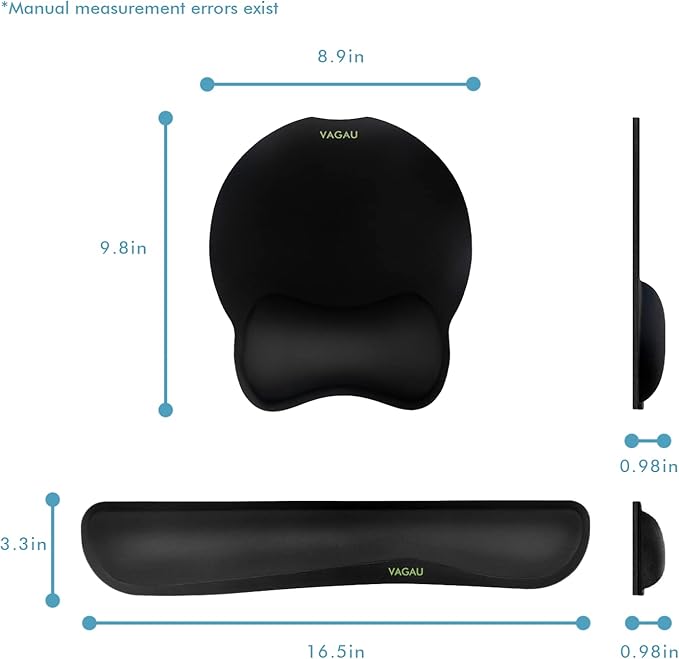 VAGAU Premium Keyboard Wrist Rest and Mouse Pad Wrist Support, Ergonomic Memory - Image 7