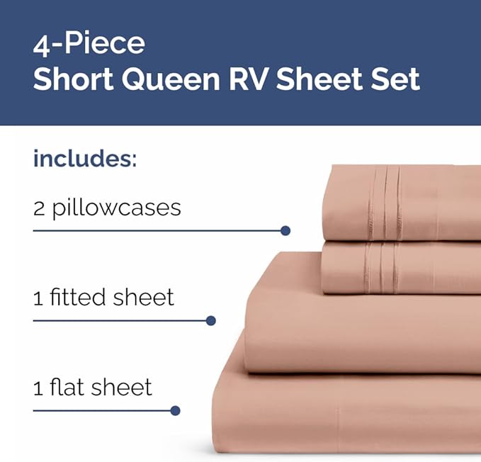 RV Short Queen Sheet Set 60 X 75 - Image 2