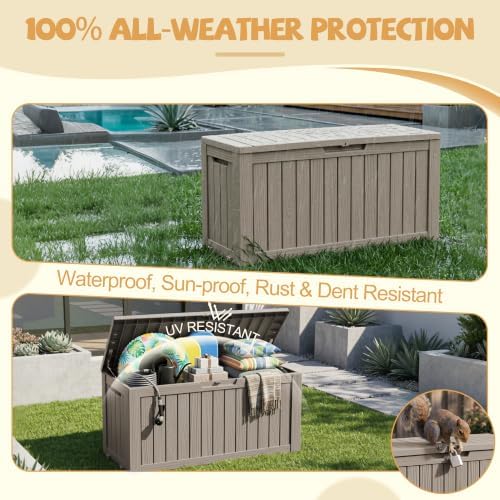 efu outdoor storage box, 170 gal gen 2 shown in use
